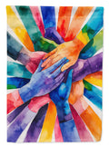 Together, Stronger Pride House Flag 28x40 Porch Sleeve Pole Decorative Outside Yard Banner Artwork Wall Hanging, Polyester