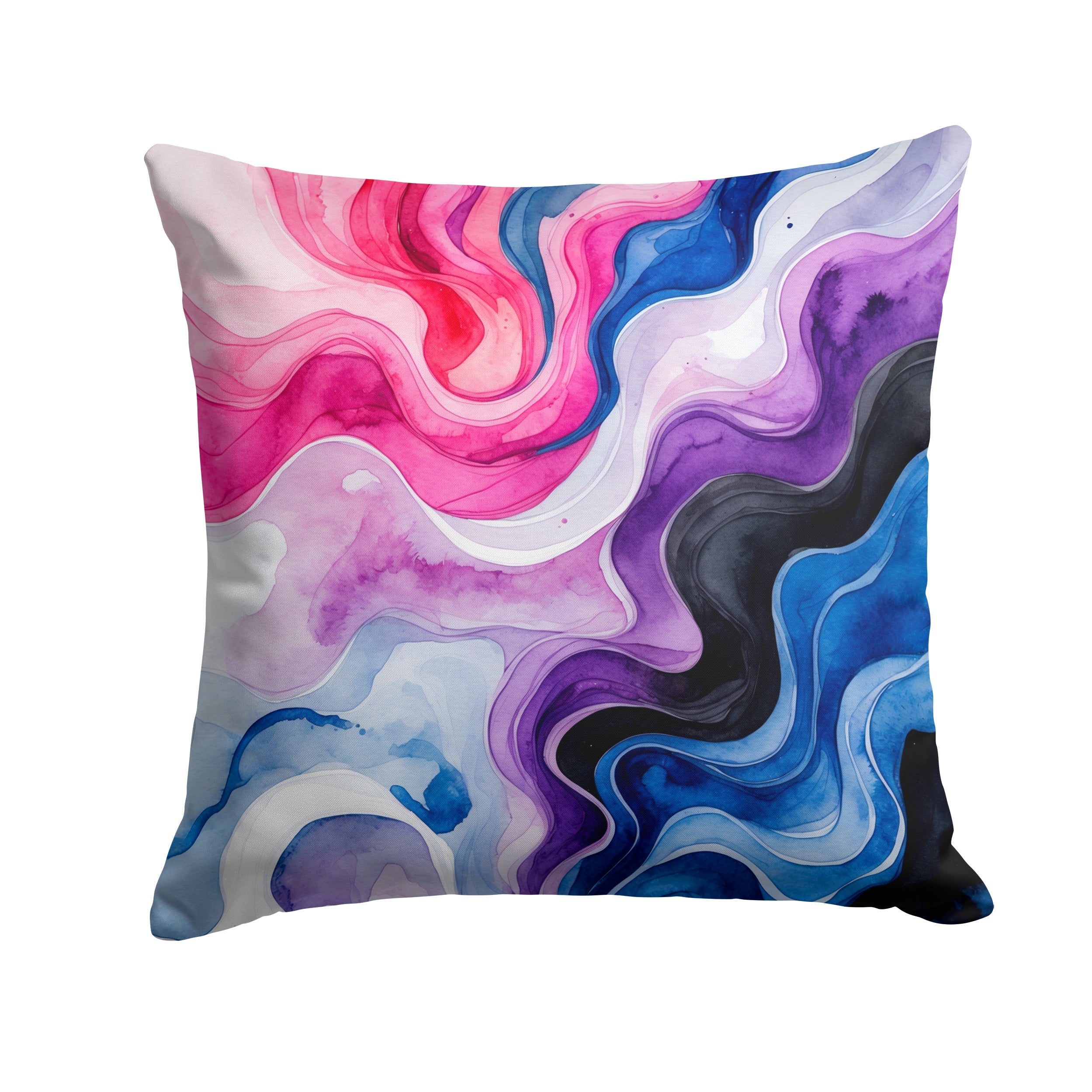 Genderfluid Pride Decorative Throw Pillow 18x18 Indoor Outdoor Accent Cushion, Fabric Cover with Insert for Sofa, Bed, Porch & Living Room