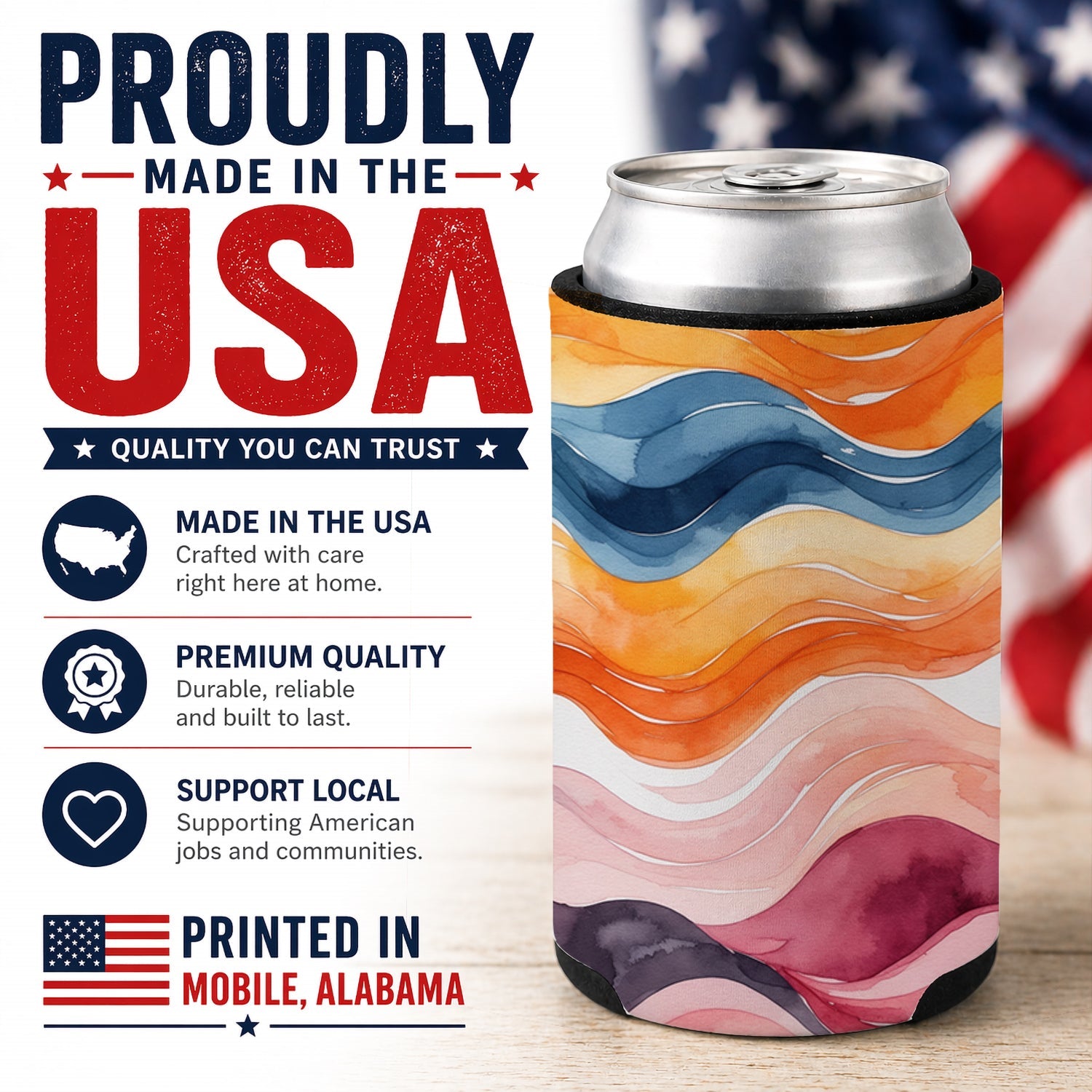 Lesbian Pride Can or Bottle Hugger Cooler Sleeve for Standard 12 oz Cans, Insulated Foam Beer & Soda Can Hugger Reusable