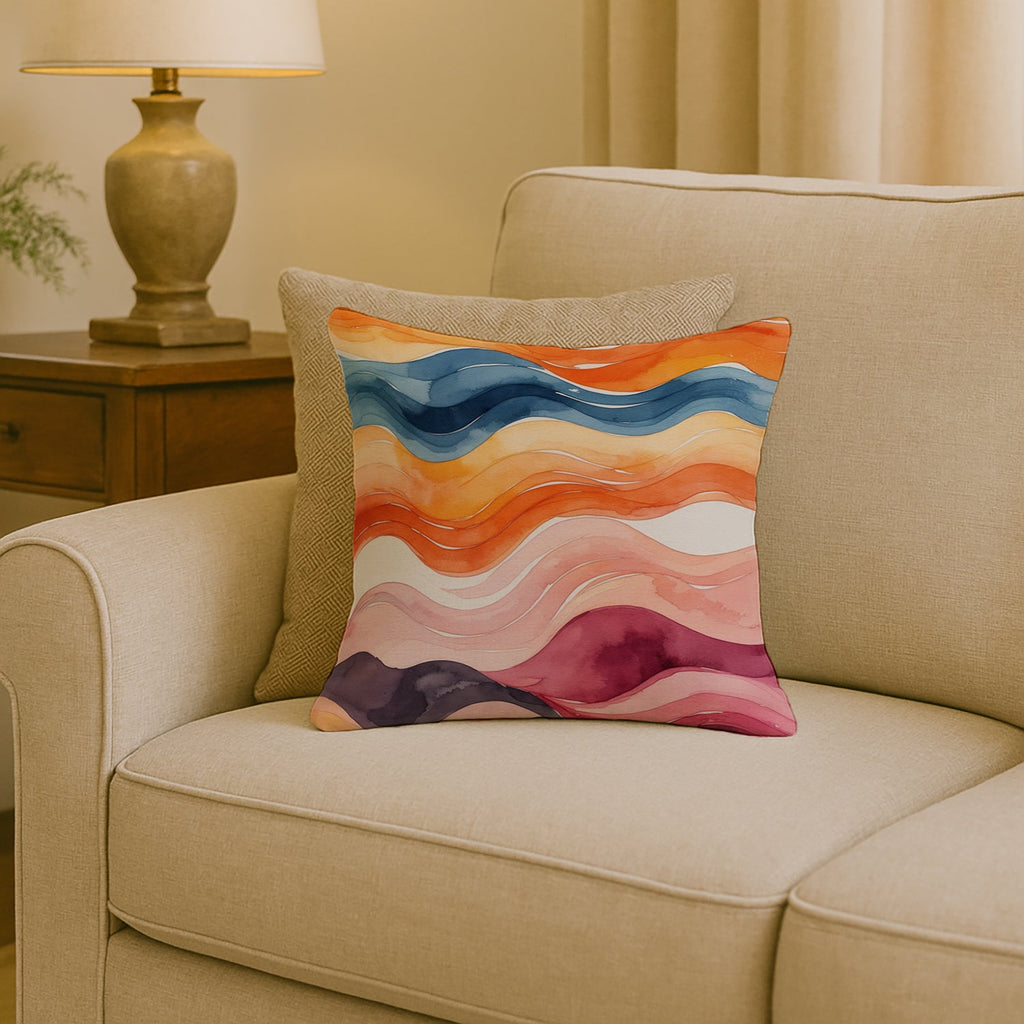 Lesbian Pride Decorative Throw Pillow 18x18 Indoor Outdoor Accent Cushion, Fabric Cover with Insert for Sofa, Bed, Porch & Living Room