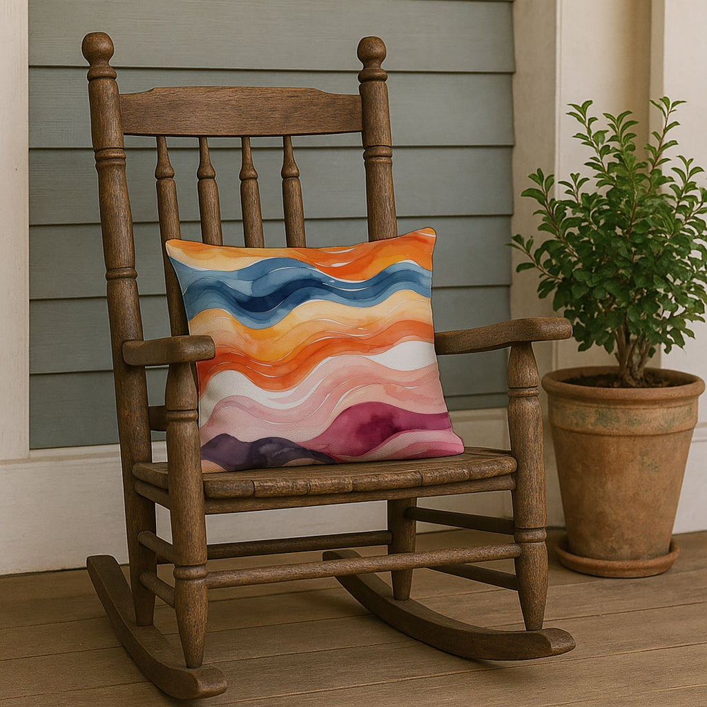 Lesbian Pride Decorative Throw Pillow 18x18 Indoor Outdoor Accent Cushion, Fabric Cover with Insert for Sofa, Bed, Porch & Living Room