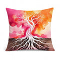 Rooted in Lesbian Pride Decorative Throw Pillow 14x14 Indoor Outdoor Accent Cushion, Fabric Cover with Insert for Sofa, Bed, Porch & Living Room