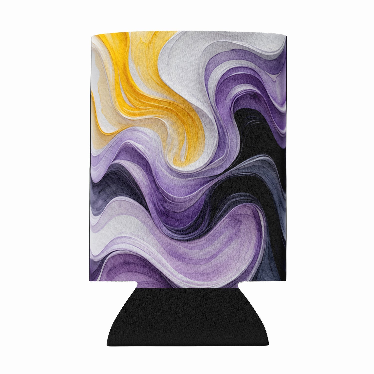 Nonbinary Pride Can or Bottle Hugger Cooler Sleeve for Standard 12 oz Cans, Insulated Foam Beer & Soda Can Hugger Reusable