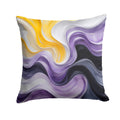 Nonbinary Pride Decorative Throw Pillow 18x18 Indoor Outdoor Accent Cushion, Fabric Cover with Insert for Sofa, Bed, Porch & Living Room