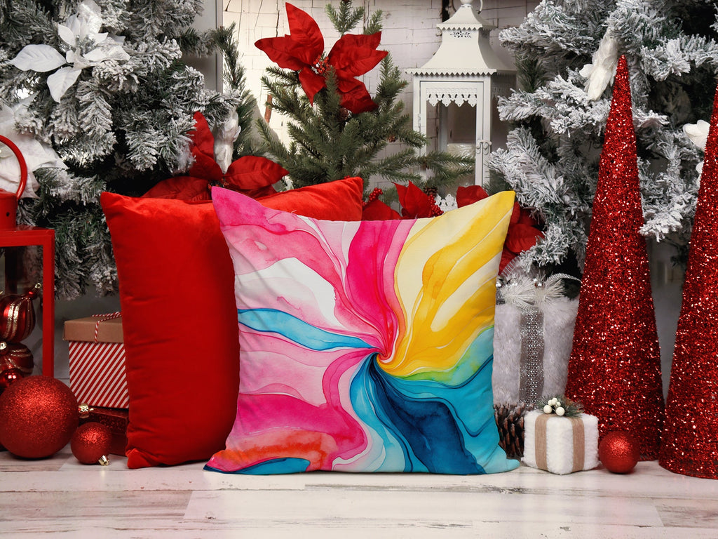 Pansexual Pride Decorative Throw Pillow 18x18 Indoor Outdoor Accent Cushion, Fabric Cover with Insert for Sofa, Bed, Porch & Living Room