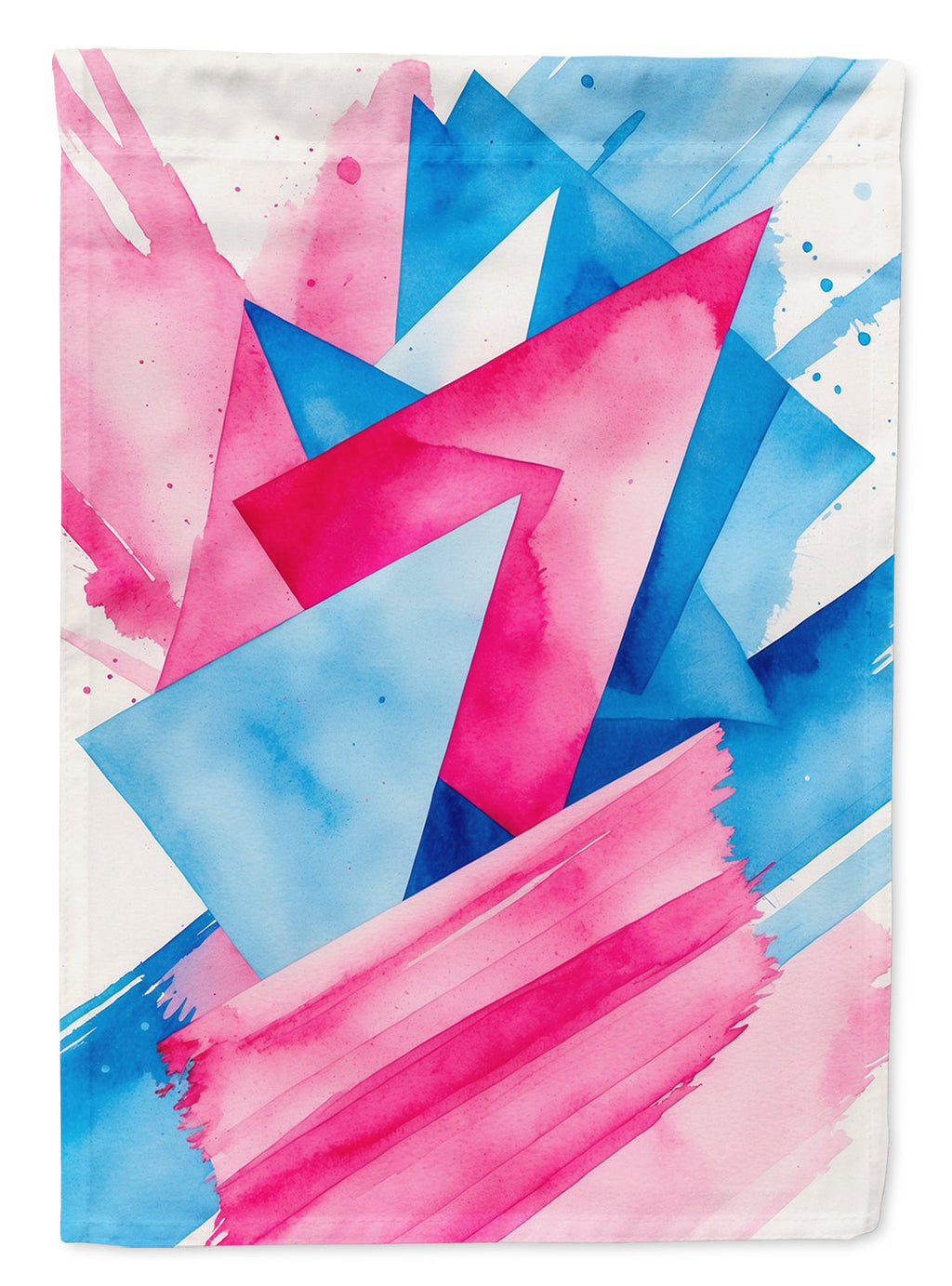 Trans and Proud Pride House Flag 28x40 Porch Sleeve Pole Decorative Outside Yard Banner Artwork Wall Hanging, Polyester
