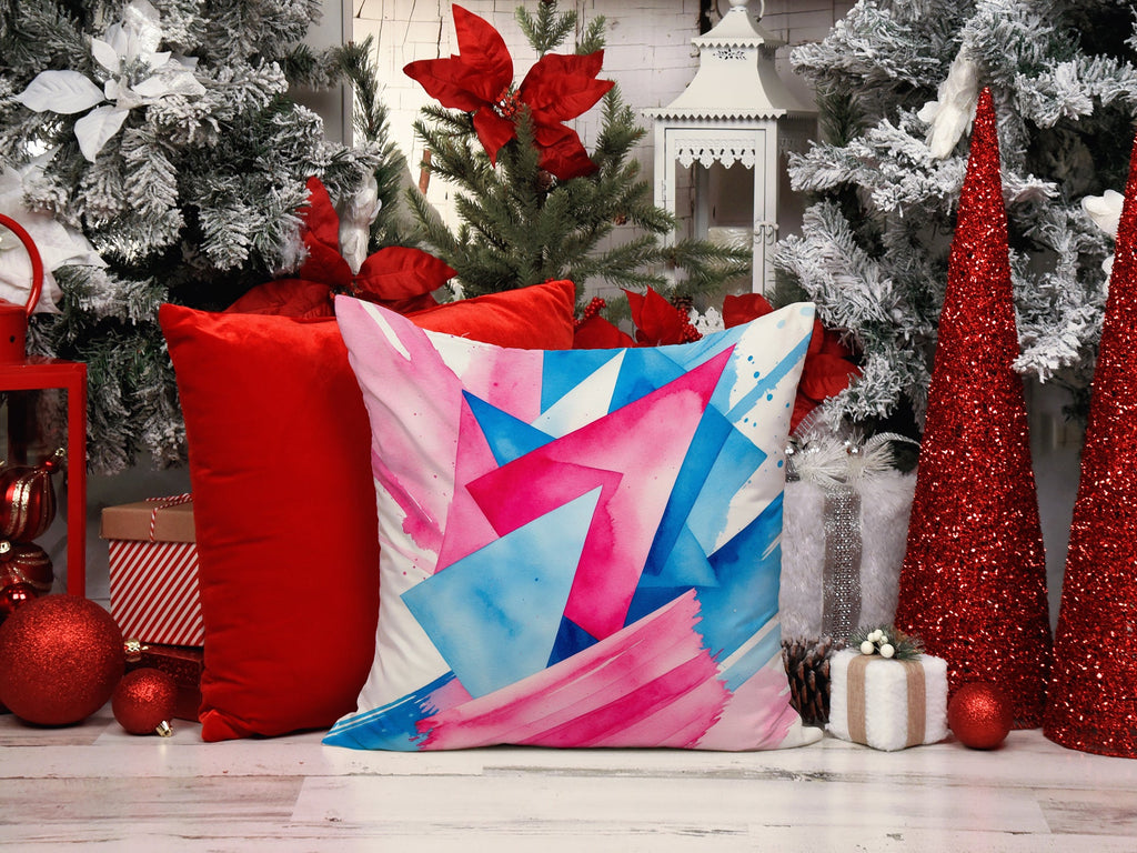 Trans and Proud Pride Decorative Throw Pillow 18x18 Indoor Outdoor Accent Cushion, Fabric Cover with Insert for Sofa, Bed, Porch & Living Room