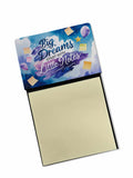 Big Dreams Start with Little Notes Funny Sticky Note Holder Refillable Desk Dispenser Accessory with 3x3 Notes