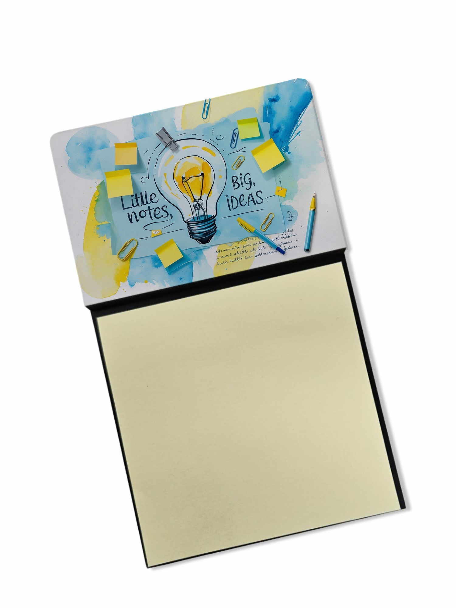 Little Notes Big Ideas Funny Sticky Note Holder Refillable Desk Dispenser Accessory with 3x3 Notes