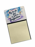 My To-Do List is Just a Suggestion Funny Sticky Note Holder Refillable Desk Dispenser Accessory with 3x3 Notes