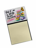 Put It On a Sticky Avoid Responsibility Funny Sticky Note Holder Refillable Desk Dispenser Accessory with 3x3 Notes