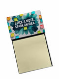 Stick a Note Spark an Idea Funny Sticky Note Holder Refillable Desk Dispenser Accessory with 3x3 Notes