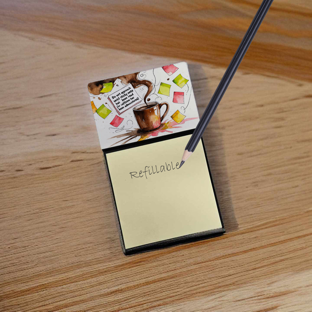 Do not approach until  Sticky Note Holder Funny Nurse Saying Desk Dispenser with 3x3 Notes