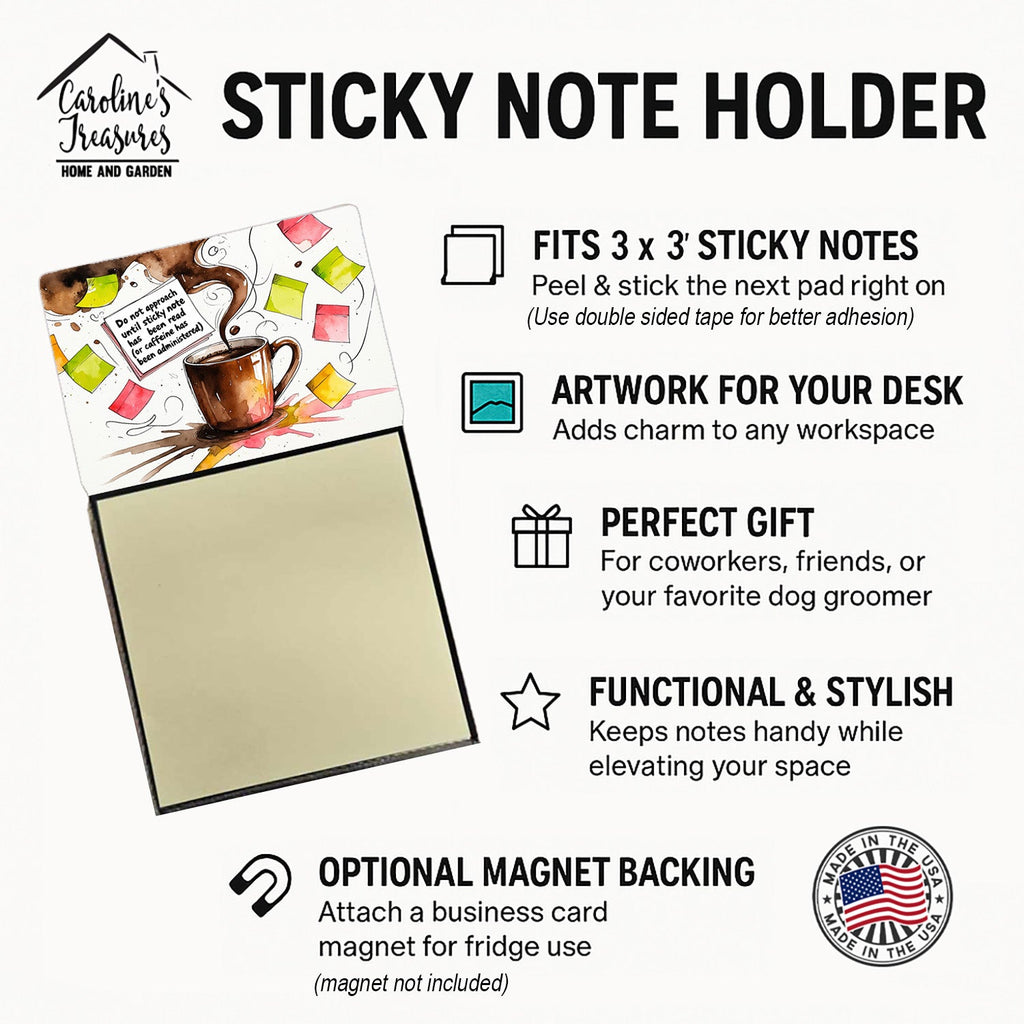Do not approach until  Sticky Note Holder Funny Nurse Saying Desk Dispenser with 3x3 Notes