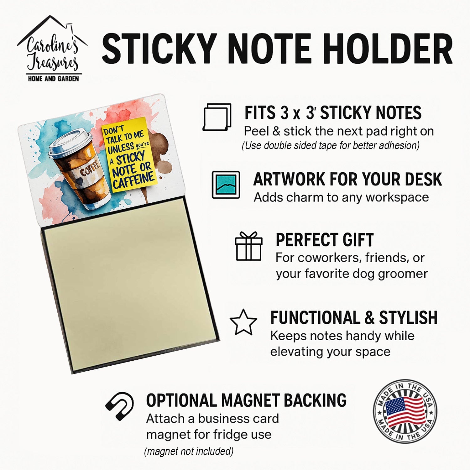 Don’t talk to me Sticky Note Holder Funny Nurse Saying Desk Dispenser with 3x3 Notes