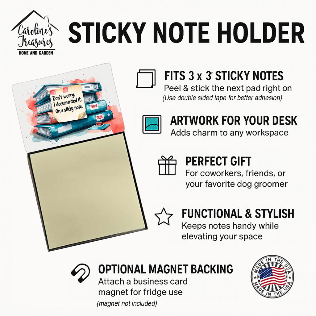 Don’t worry I documented it Sticky Note Holder Funny Nurse Saying Desk Dispenser with 3x3 Notes