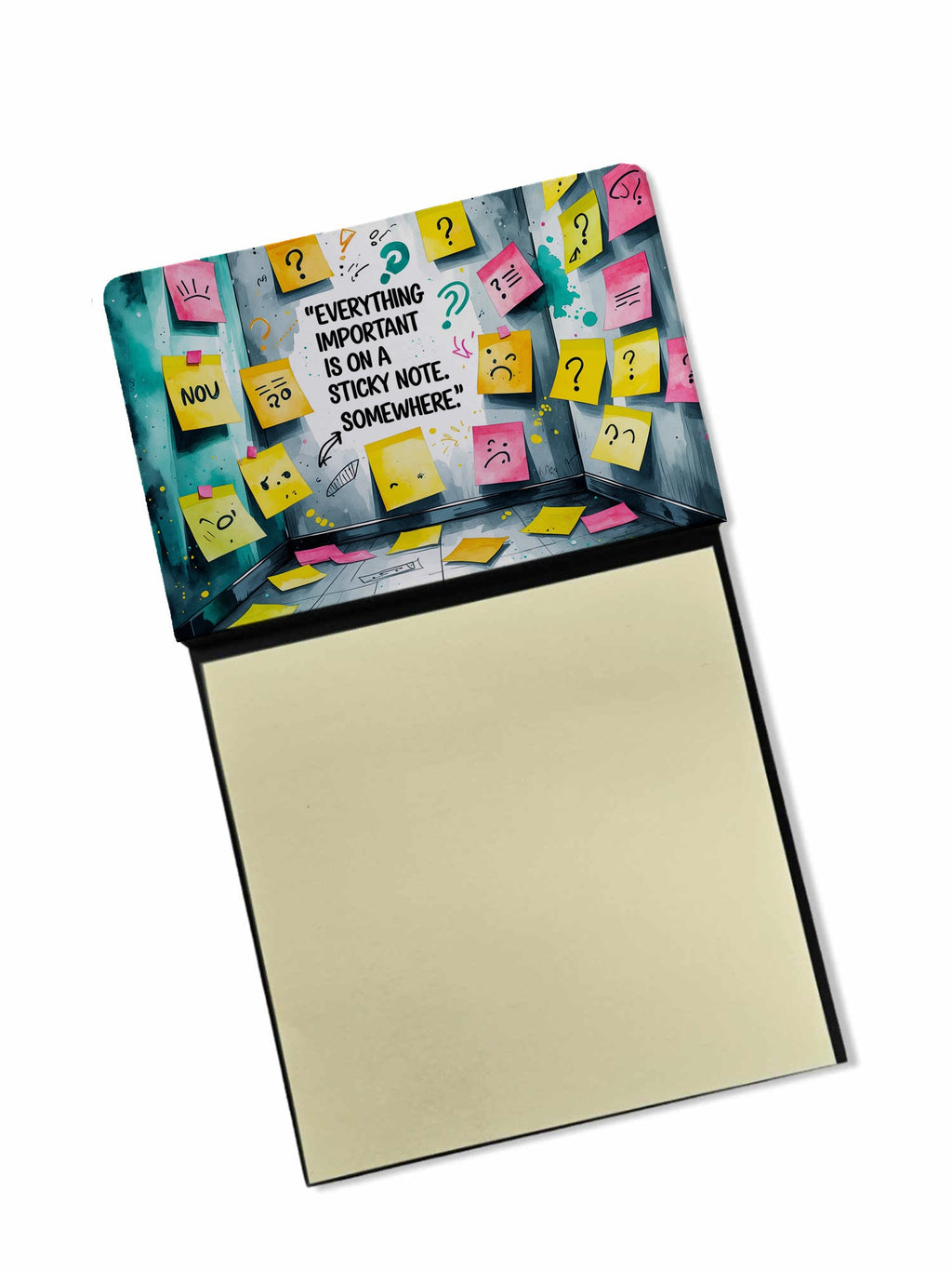 Everything important Sticky Note Holder Funny Nurse Saying Desk Dispenser with 3x3 Notes