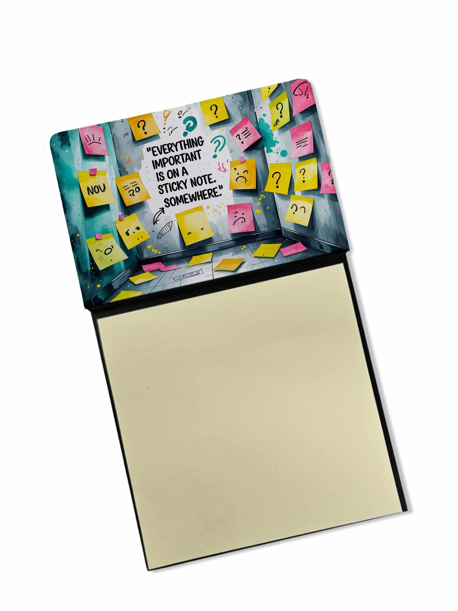 Everything important Sticky Note Holder Funny Nurse Saying Desk Dispenser with 3x3 Notes