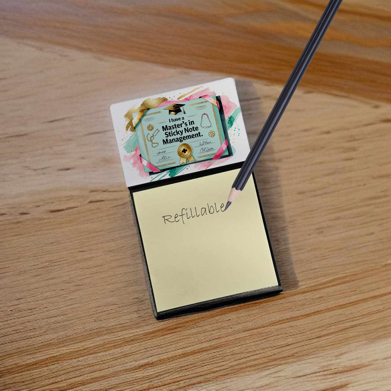I have a master’s Sticky Note Holder Funny Nurse Saying Desk Dispenser with 3x3 Notes