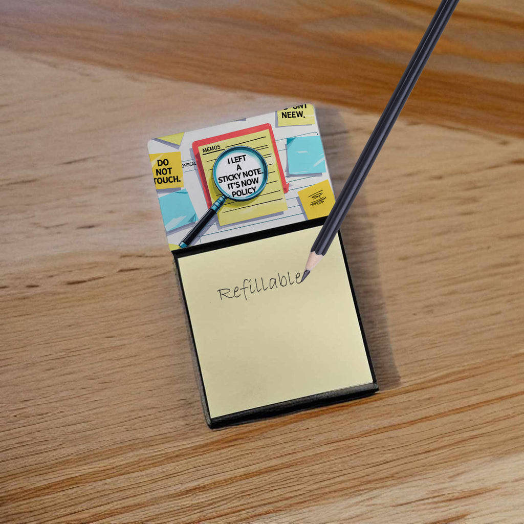It’s now policy Sticky Note Holder Funny Nurse Saying Desk Dispenser with 3x3 Notes