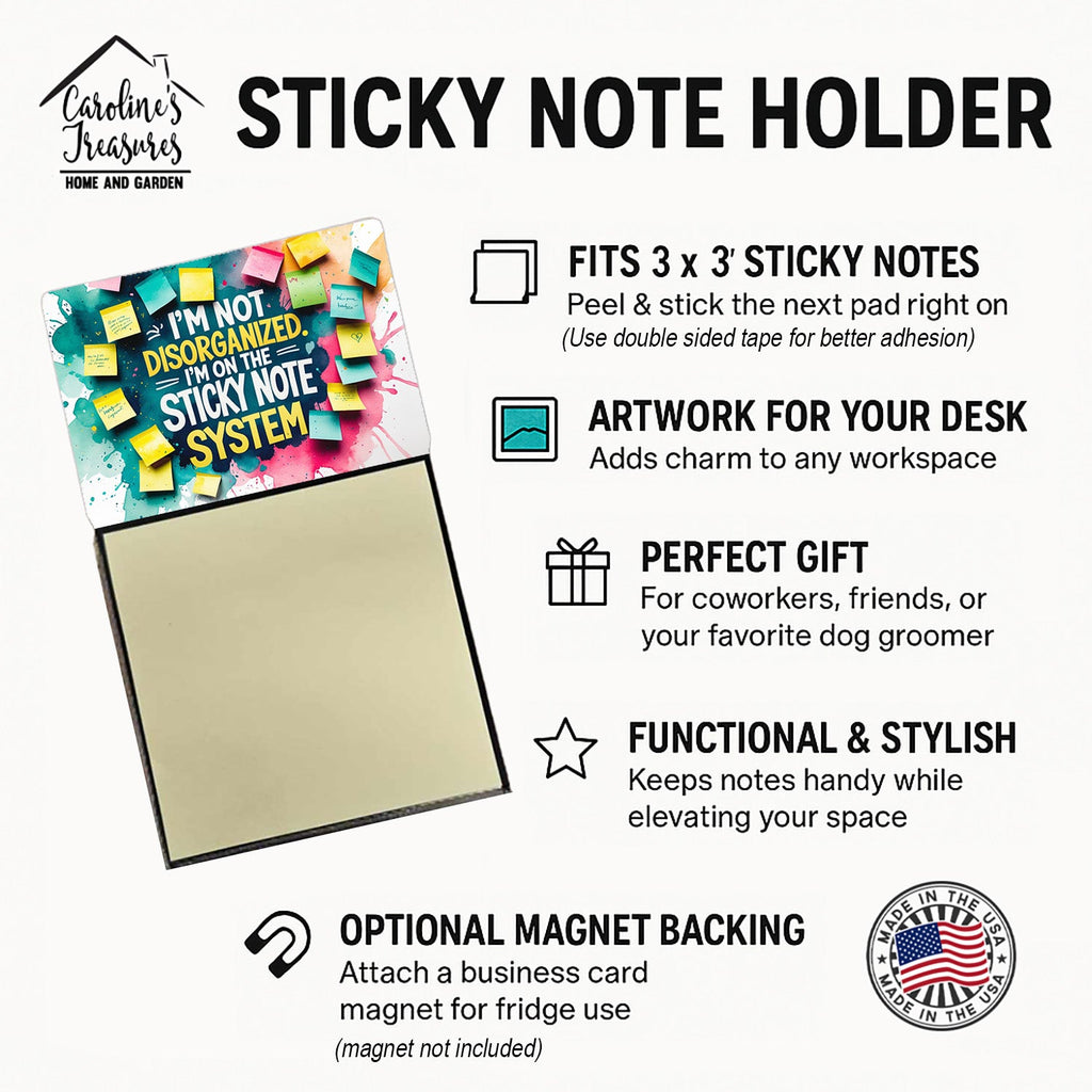 I’m not disorganized Sticky Note Holder Funny Nurse Saying Desk Dispenser with 3x3 Notes