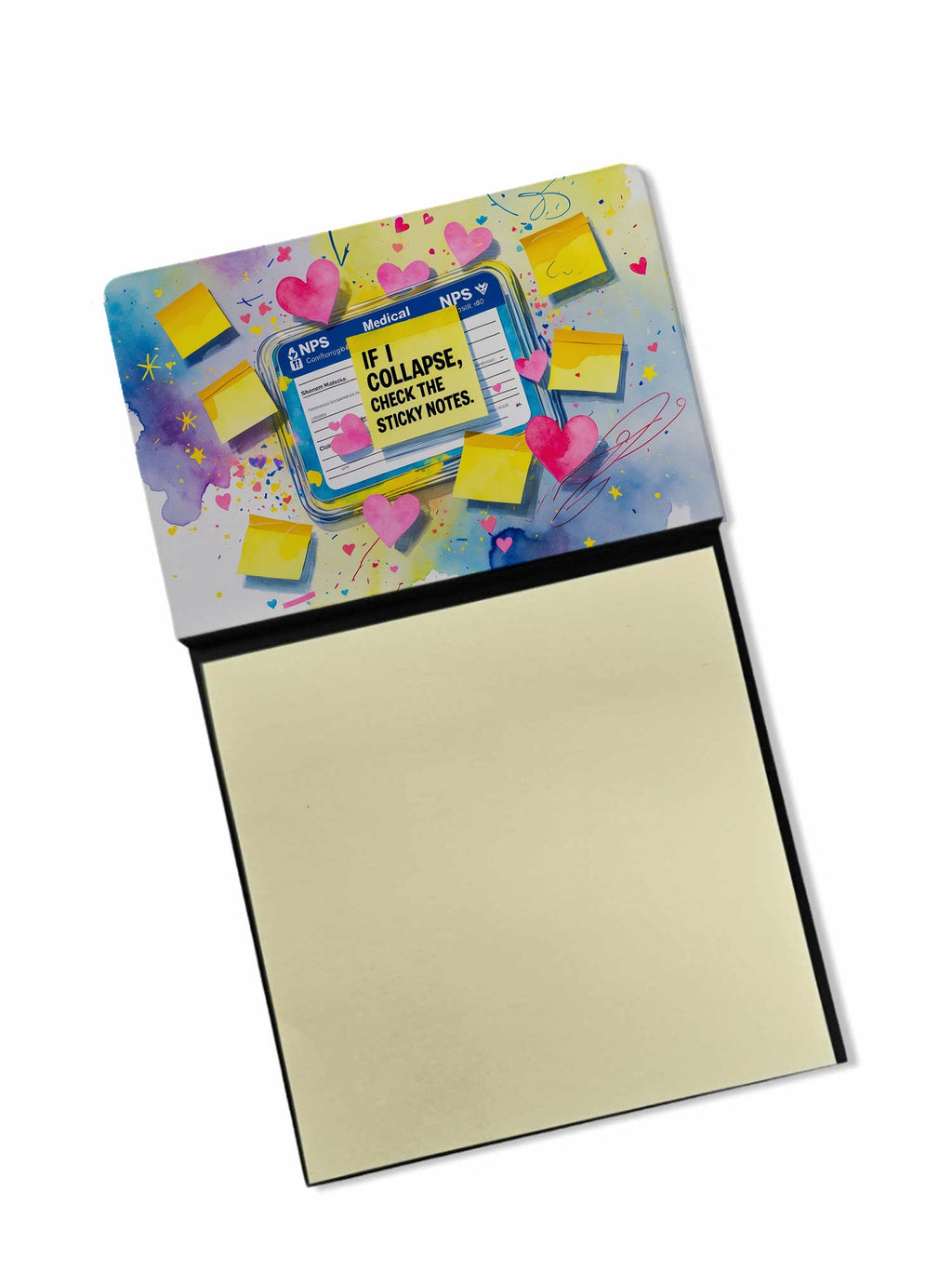 If I collapse Sticky Note Holder Funny Nurse Saying Desk Dispenser with 3x3 Notes