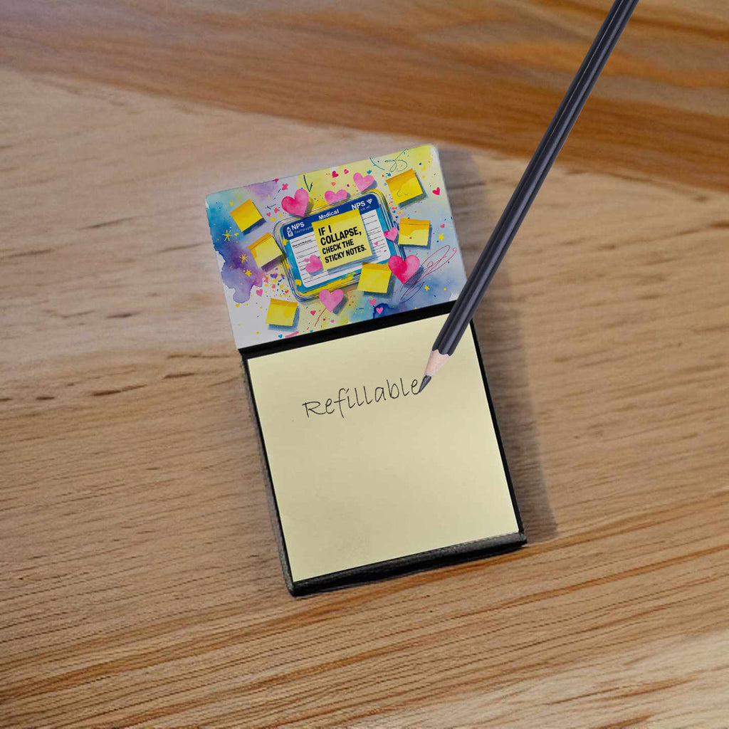 If I collapse Sticky Note Holder Funny Nurse Saying Desk Dispenser with 3x3 Notes