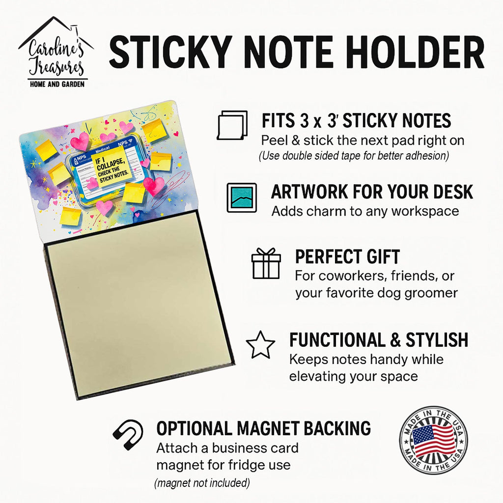 If I collapse Sticky Note Holder Funny Nurse Saying Desk Dispenser with 3x3 Notes