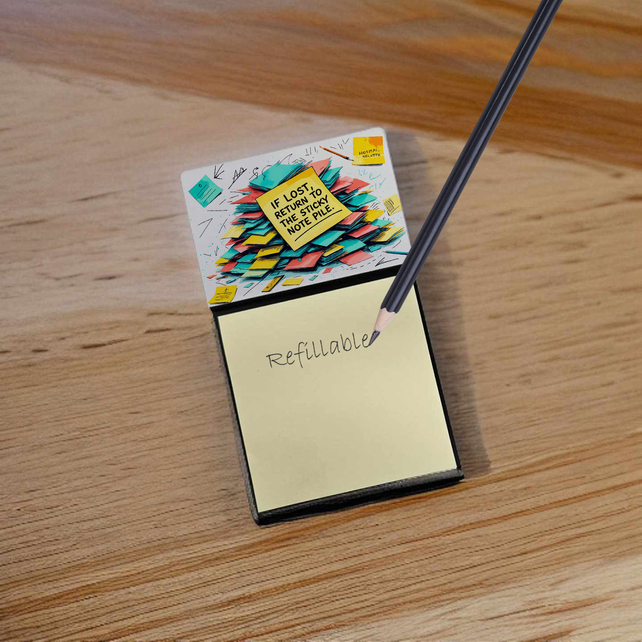 If lost, return to the pile Sticky Note Holder Funny Nurse Saying Desk Dispenser with 3x3 Notes