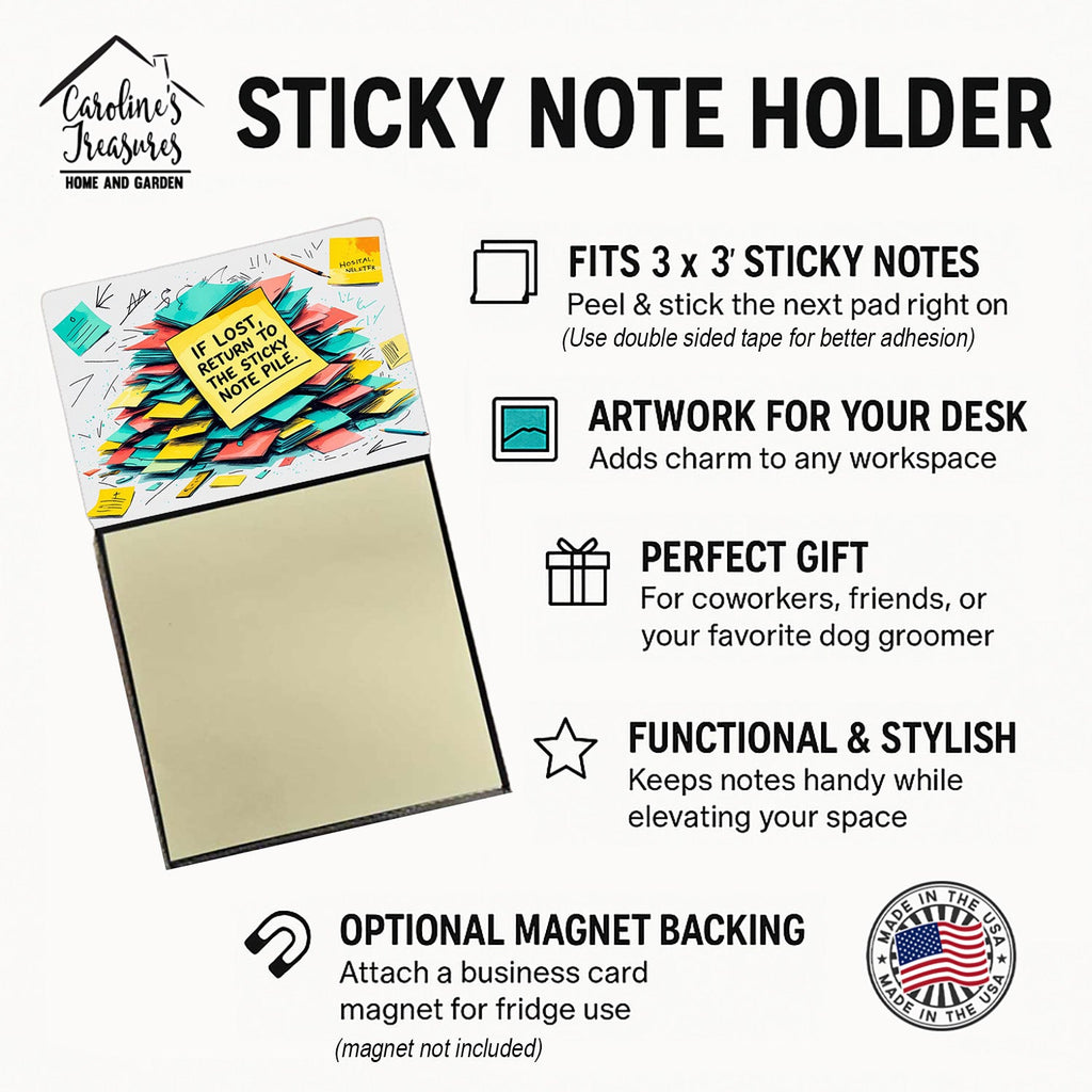 If lost, return to the pile Sticky Note Holder Funny Nurse Saying Desk Dispenser with 3x3 Notes