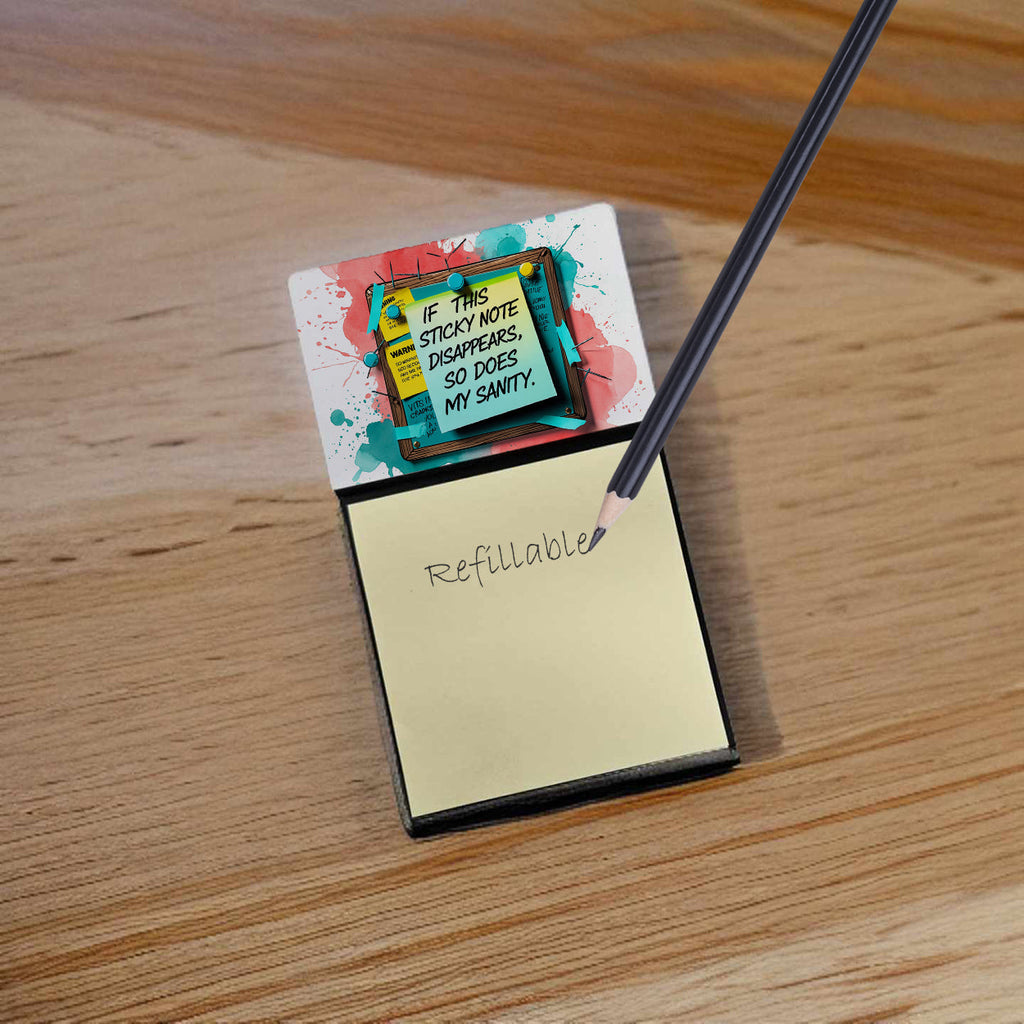 If this disappears, so does my sanity Sticky Note Holder Funny Nurse Saying Desk Dispenser with 3x3 Notes