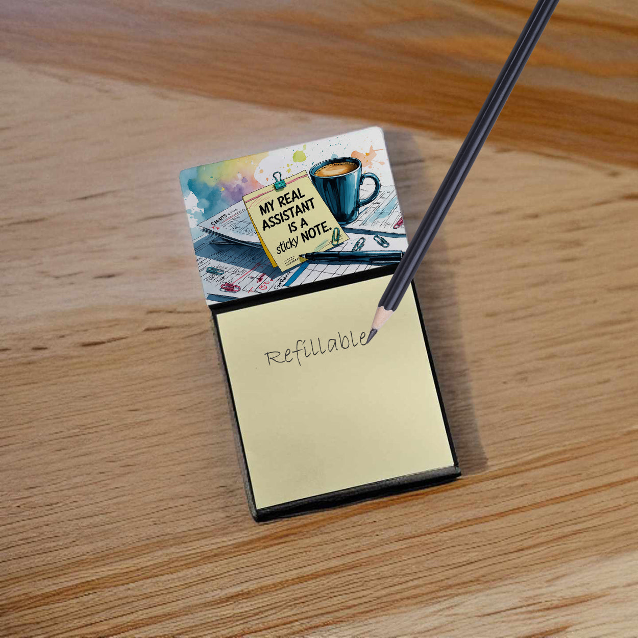 My real assistant Sticky Note Holder Funny Nurse Saying Desk Dispenser with 3x3 Notes