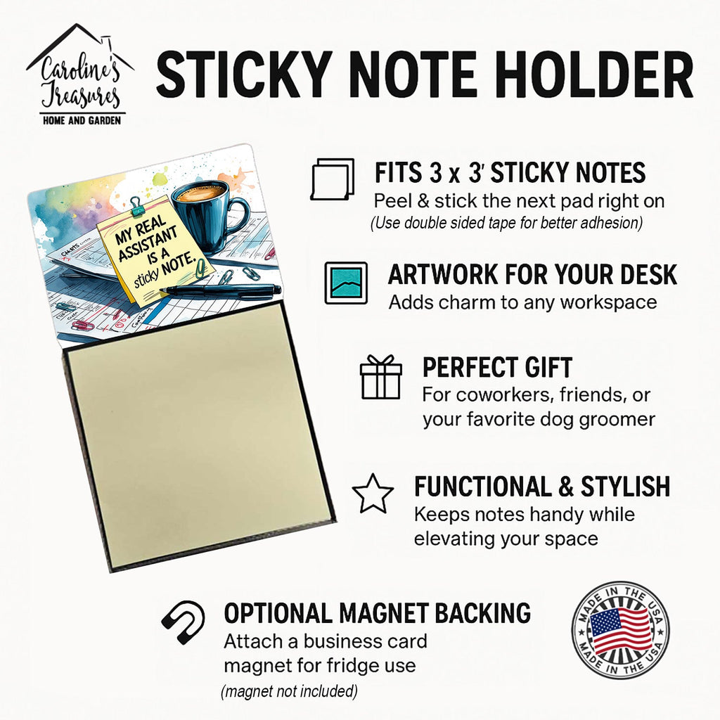 My real assistant Sticky Note Holder Funny Nurse Saying Desk Dispenser with 3x3 Notes