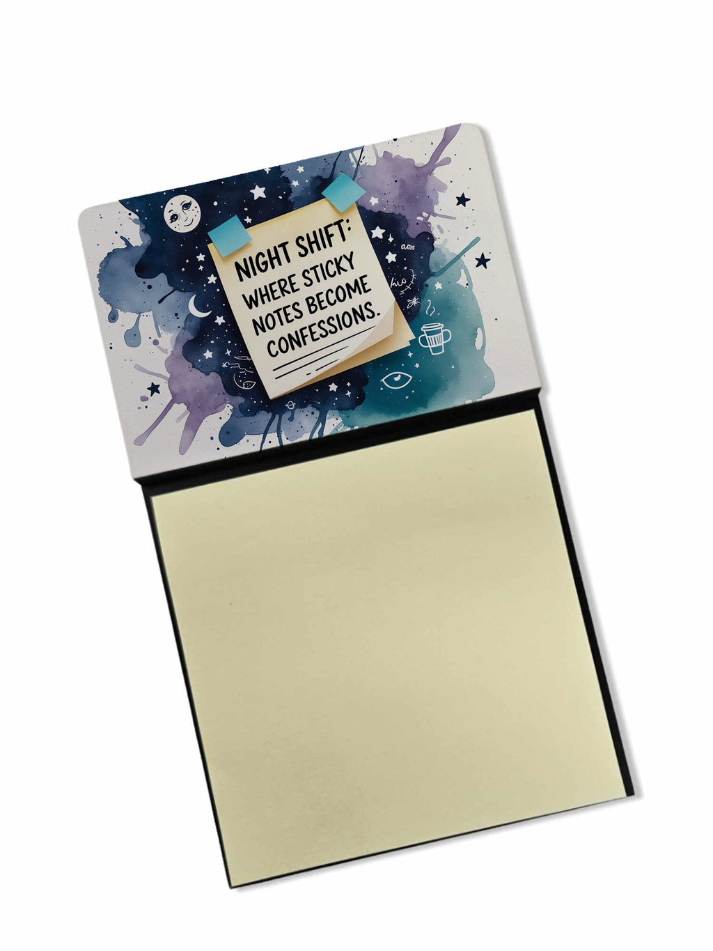Night shift confessions Sticky Note Holder Funny Nurse Saying Desk Dispenser with 3x3 Notes
