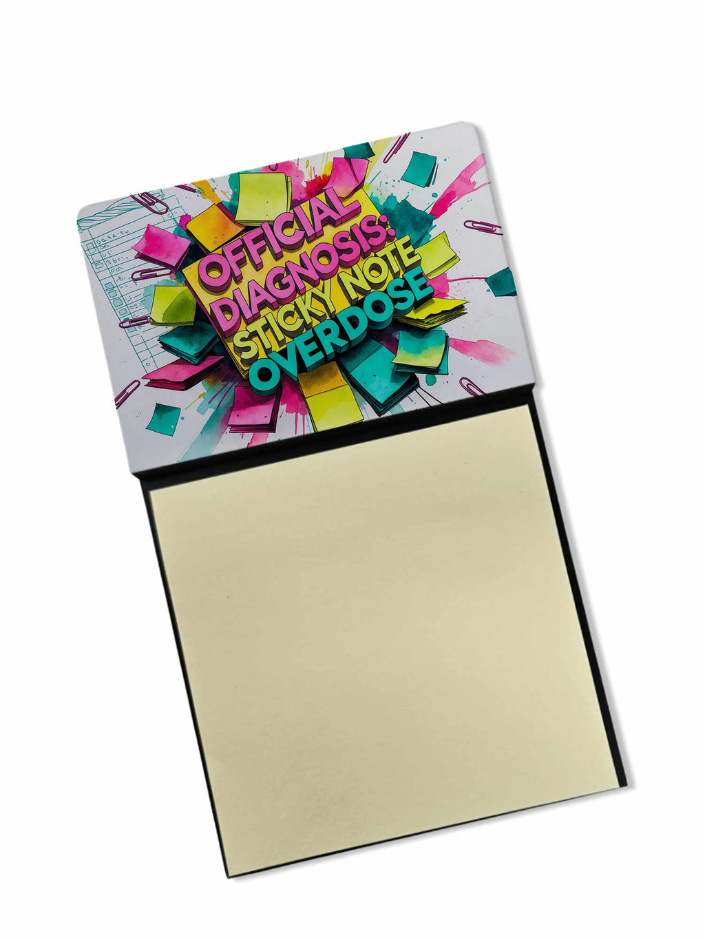 Official diagnosis Sticky Note Holder Funny Nurse Saying Desk Dispenser with 3x3 Notes