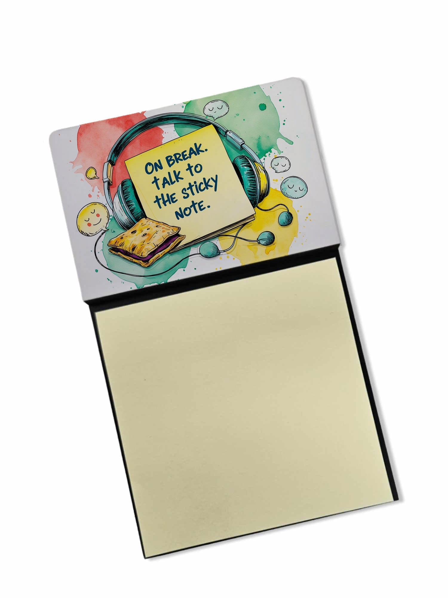 On break Sticky Note Holder Funny Nurse Saying Desk Dispenser with 3x3 Notes