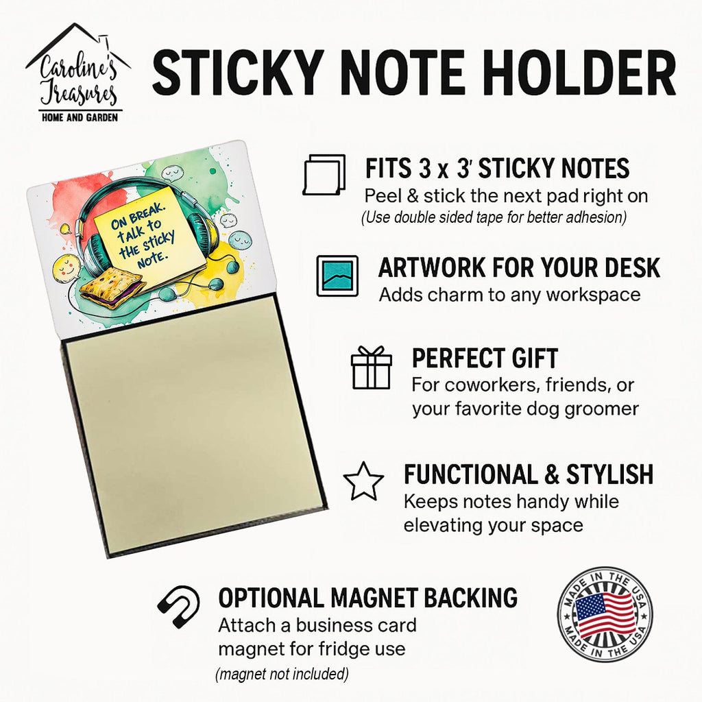 On break Sticky Note Holder Funny Nurse Saying Desk Dispenser with 3x3 Notes