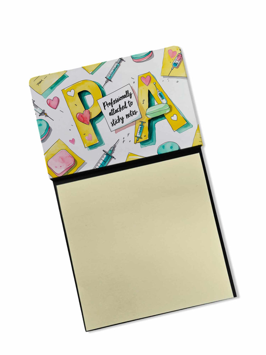 PA Professionally Attached Sticky Note Holder Funny Nurse Saying Desk Dispenser with 3x3 Notes