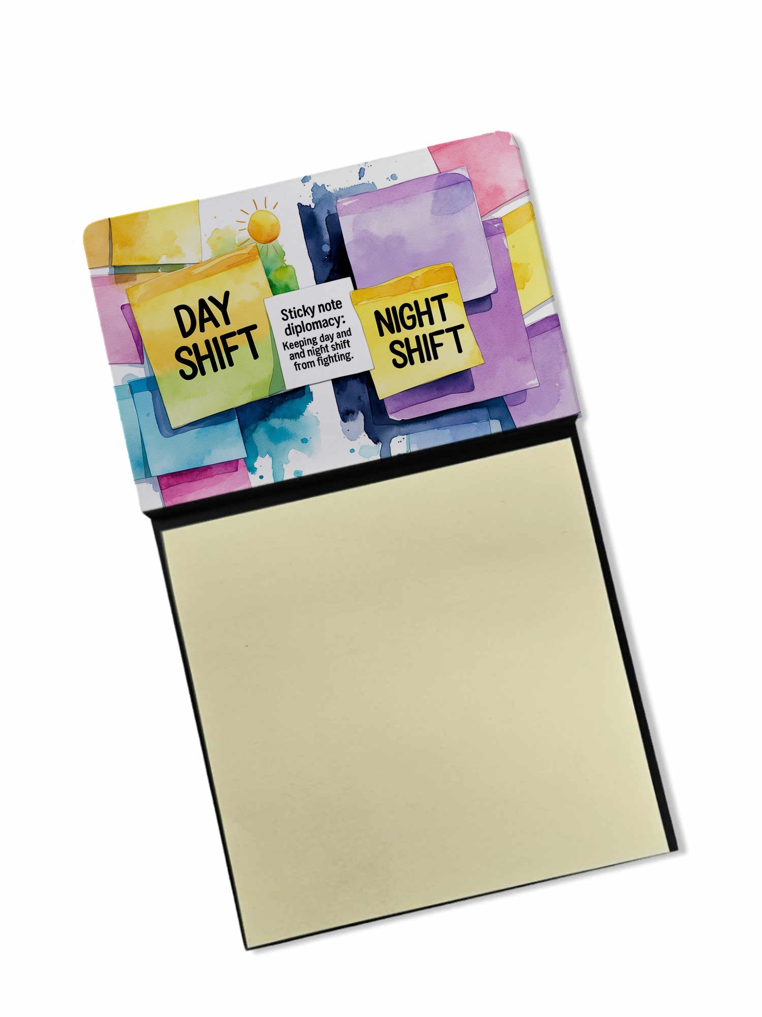 Keeping day and night shift from fighting Sticky Note Holder Funny Nurse Saying Desk Dispenser with 3x3 Notes