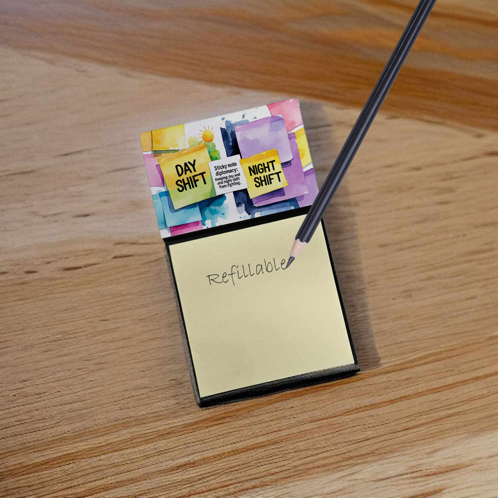 Keeping day and night shift from fighting Sticky Note Holder Funny Nurse Saying Desk Dispenser with 3x3 Notes