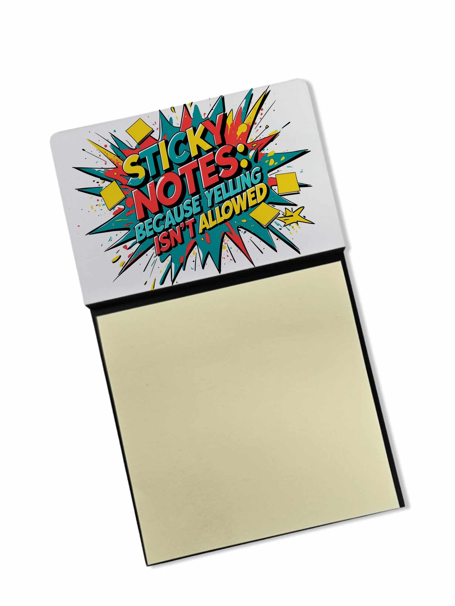 Because yelling isn’t allowed Sticky Note Holder Funny Nurse Saying Desk Dispenser with 3x3 Notes