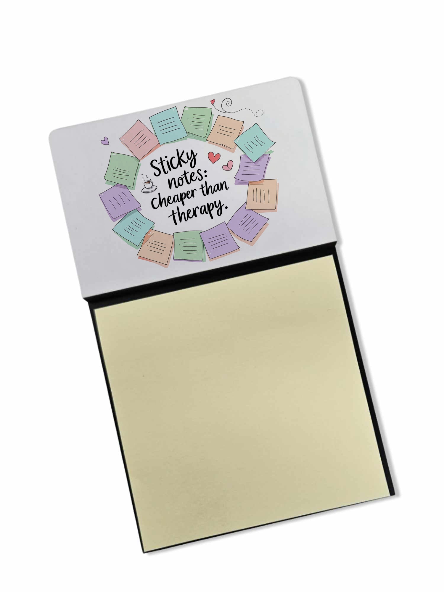 Cheaper than therapy Sticky Note Holder Funny Nurse Saying Desk Dispenser with 3x3 Notes