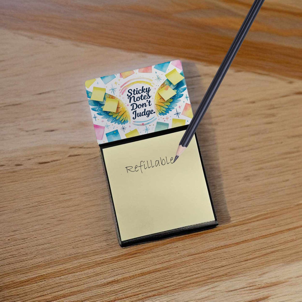 Don’t judge Sticky Note Holder Funny Nurse Saying Desk Dispenser with 3x3 Notes