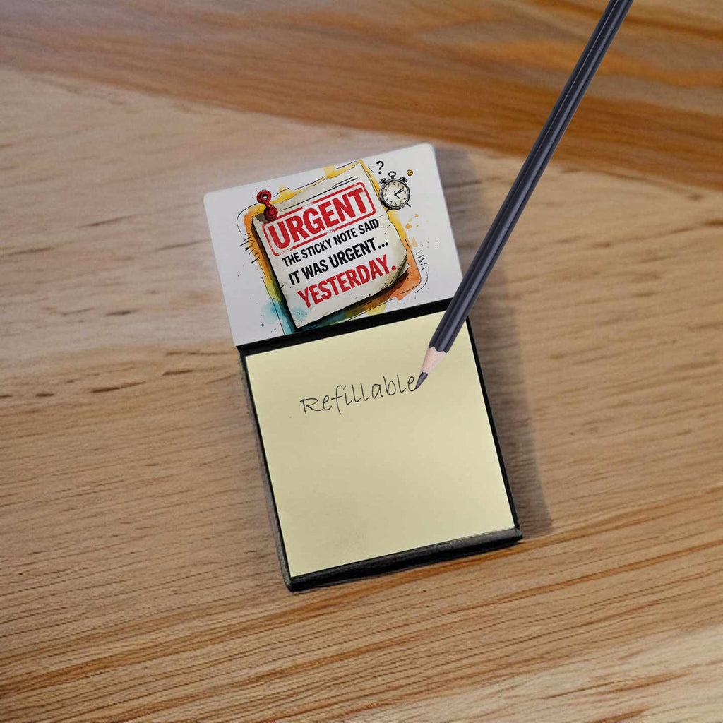 It was urgent Sticky Note Holder Funny Nurse Saying Desk Dispenser with 3x3 Notes