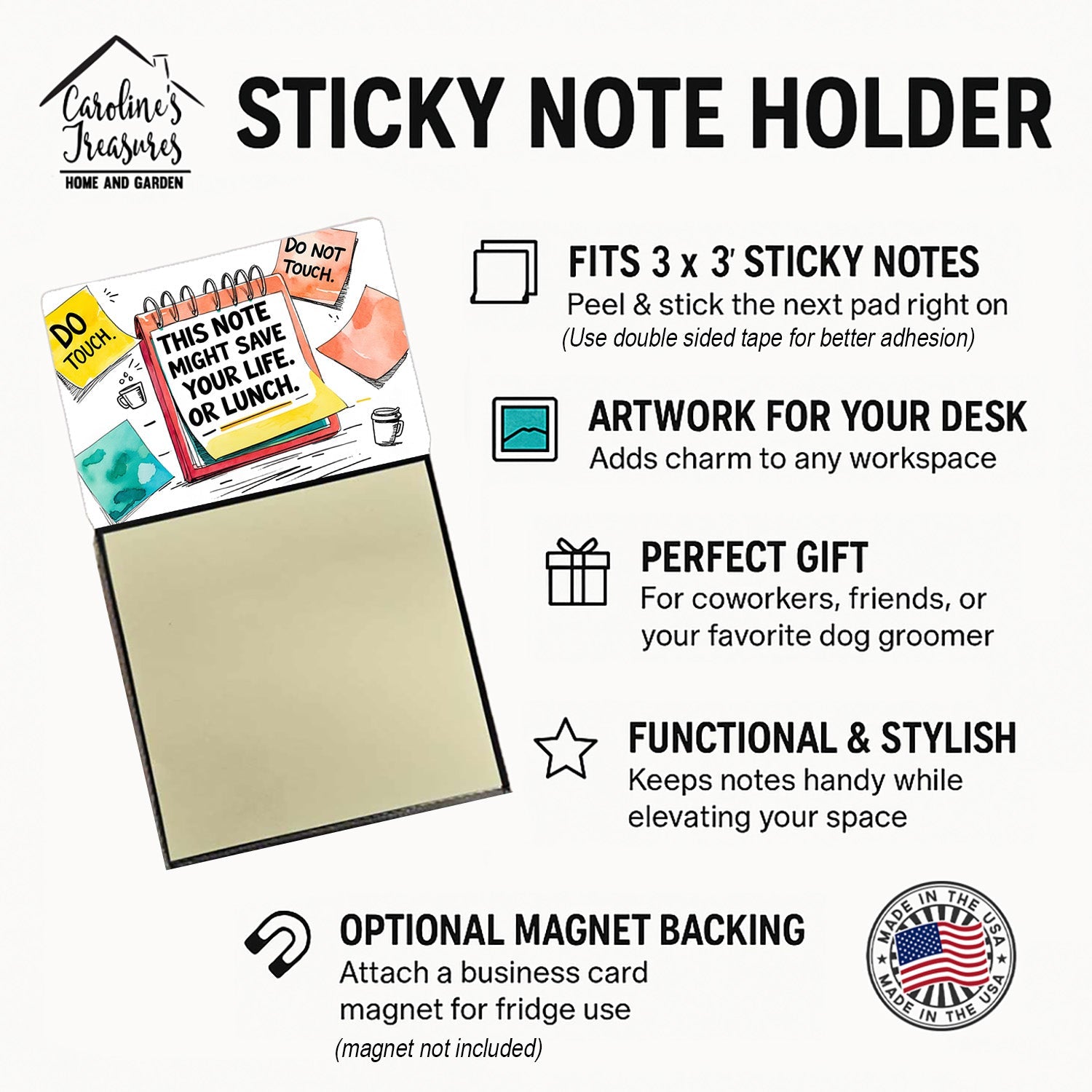 Might save your life Sticky Note Holder Funny Nurse Saying Desk Dispenser with 3x3 Notes