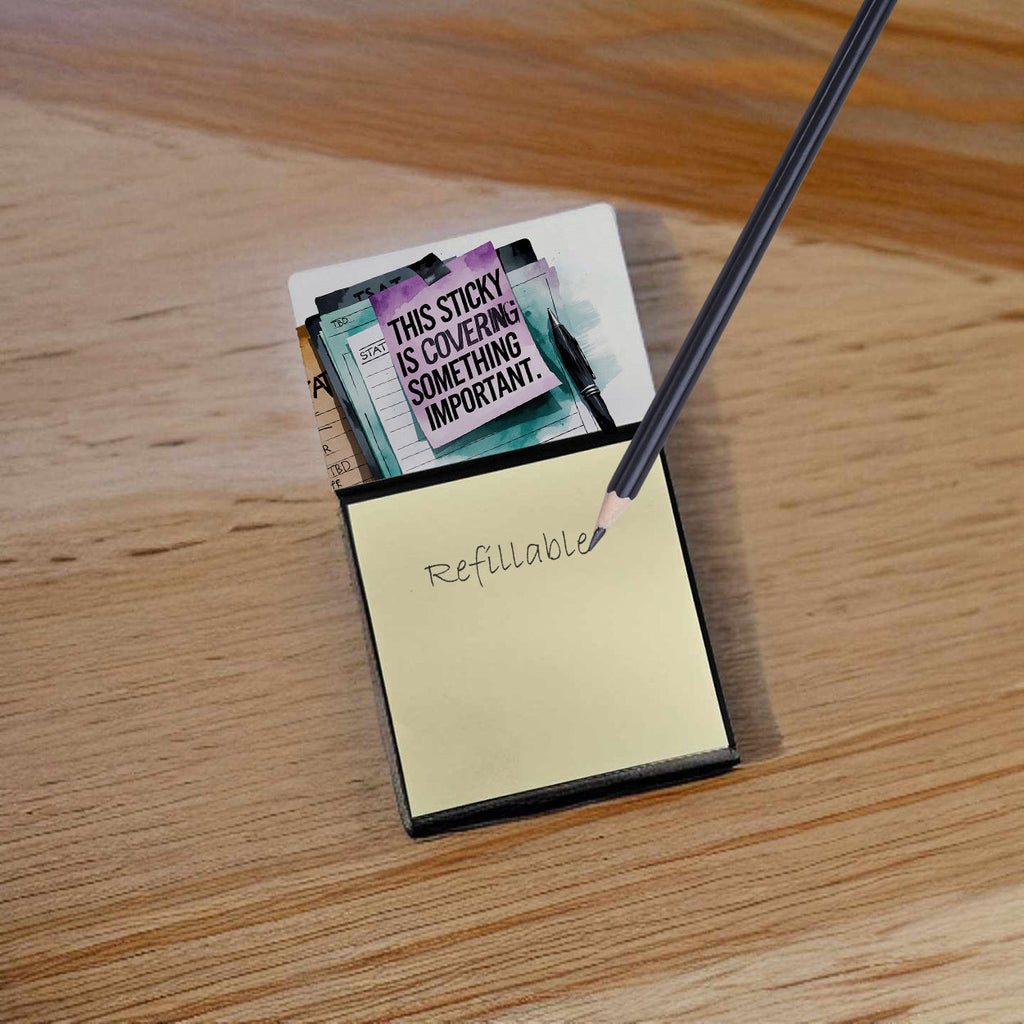 Covering something important Sticky Note Holder Funny Nurse Saying Desk Dispenser with 3x3 Notes