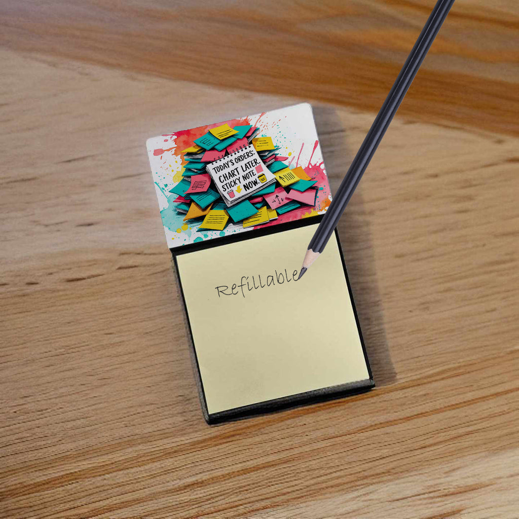 Today’s orders Sticky Note Holder Funny Nurse Saying Desk Dispenser with 3x3 Notes