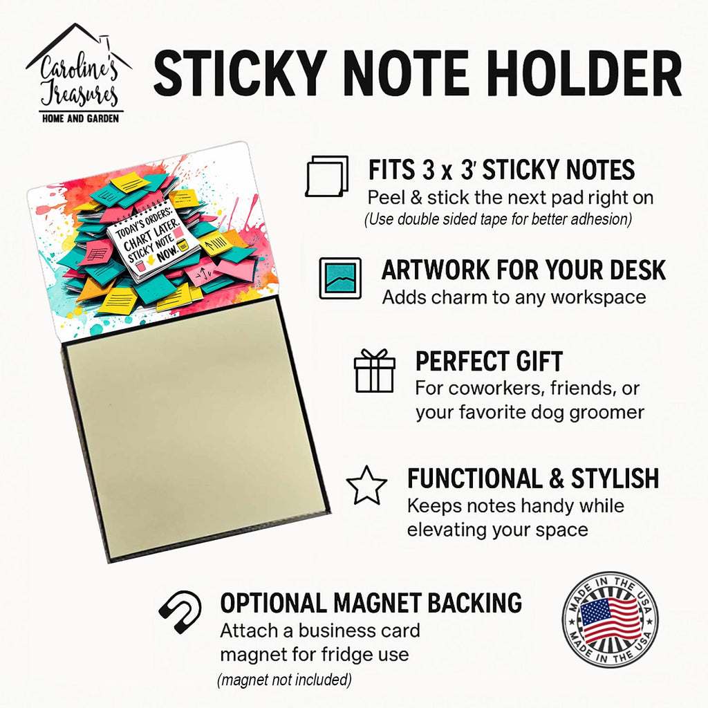 Today’s orders Sticky Note Holder Funny Nurse Saying Desk Dispenser with 3x3 Notes