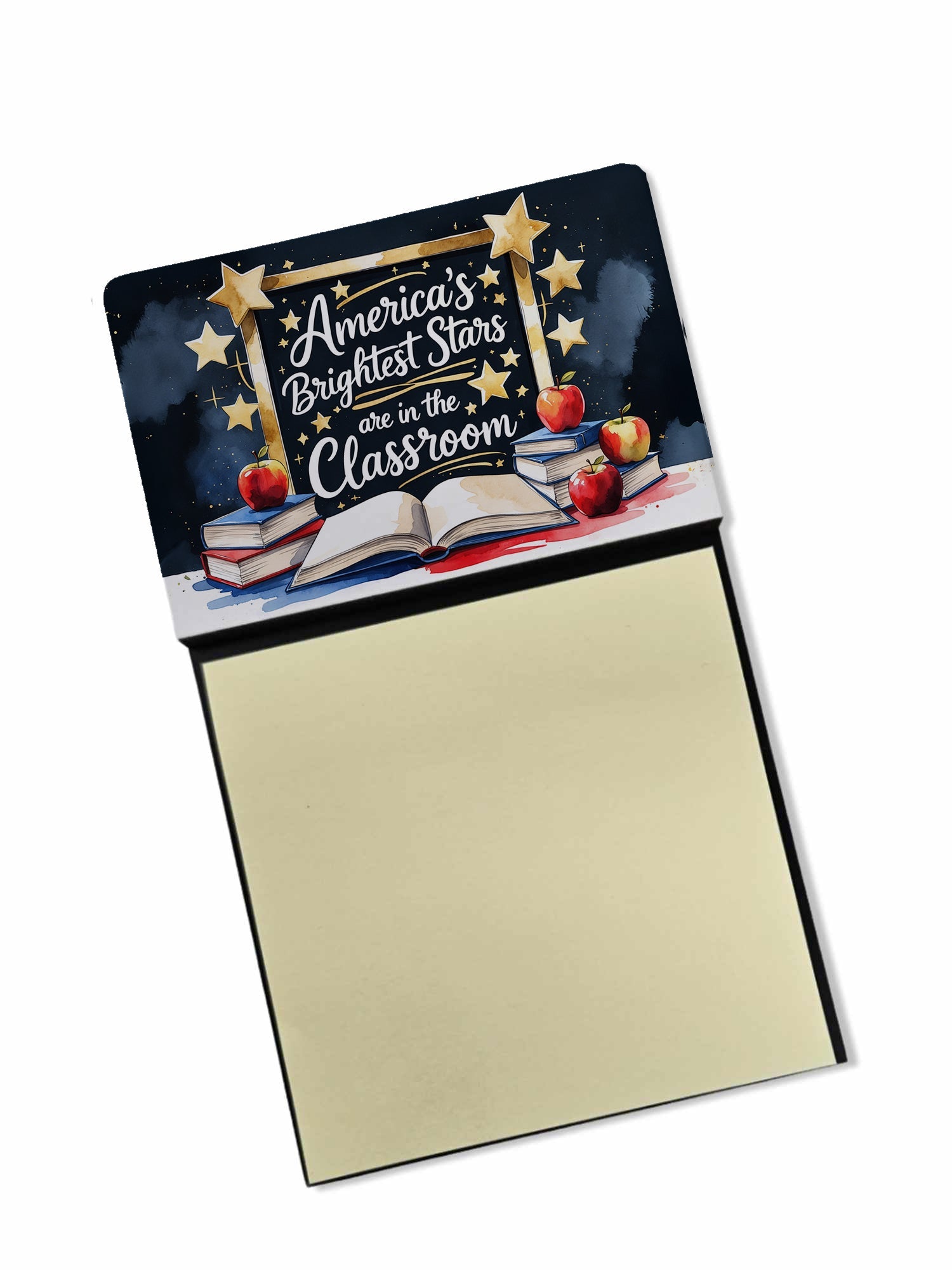 America’s Brightest Funny Sticky Note Holder for Teacher's Gift Refillable with 3x3 Notes