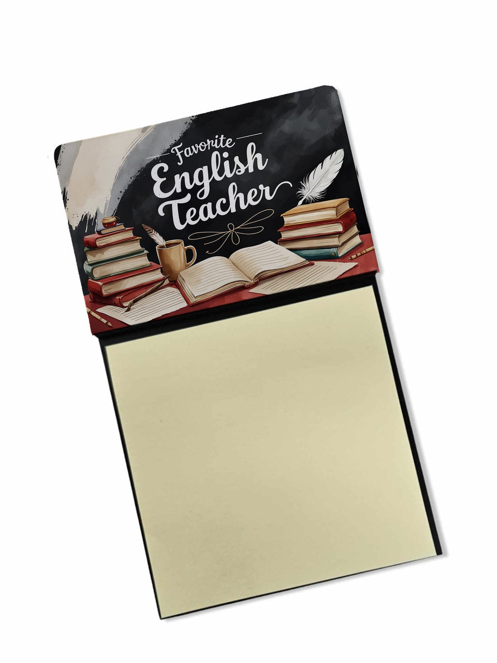 Favorite English Teacher Funny Sticky Note Holder for Teacher's Gift Refillable with 3x3 Notes